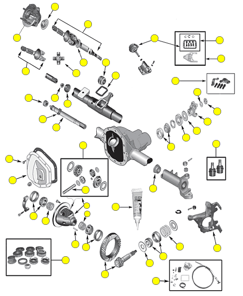 dodge dana 60 front axle parts diagram